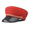 Korte Rand Baret Hoed PU Leer Vizierpet Retro Platte Top Pet Voor Vrouwen