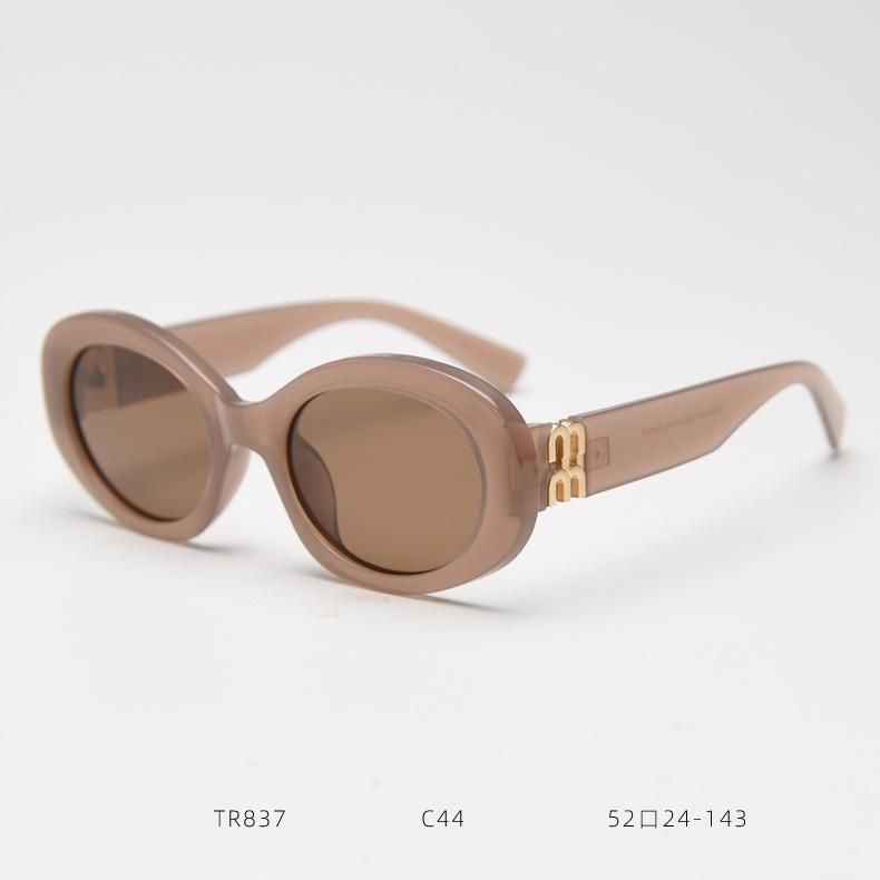 New Vintage Women Oval Sunglasses Designer Brand UV400 Protection Trendy Street Shades Eyewear Gafas De Sol