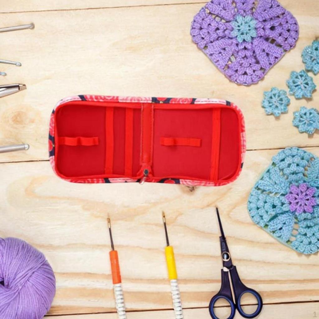 Sewing Accessories Bag Organizer Empty Multifunctional Sturdy,Crochet Hook Case Travel for