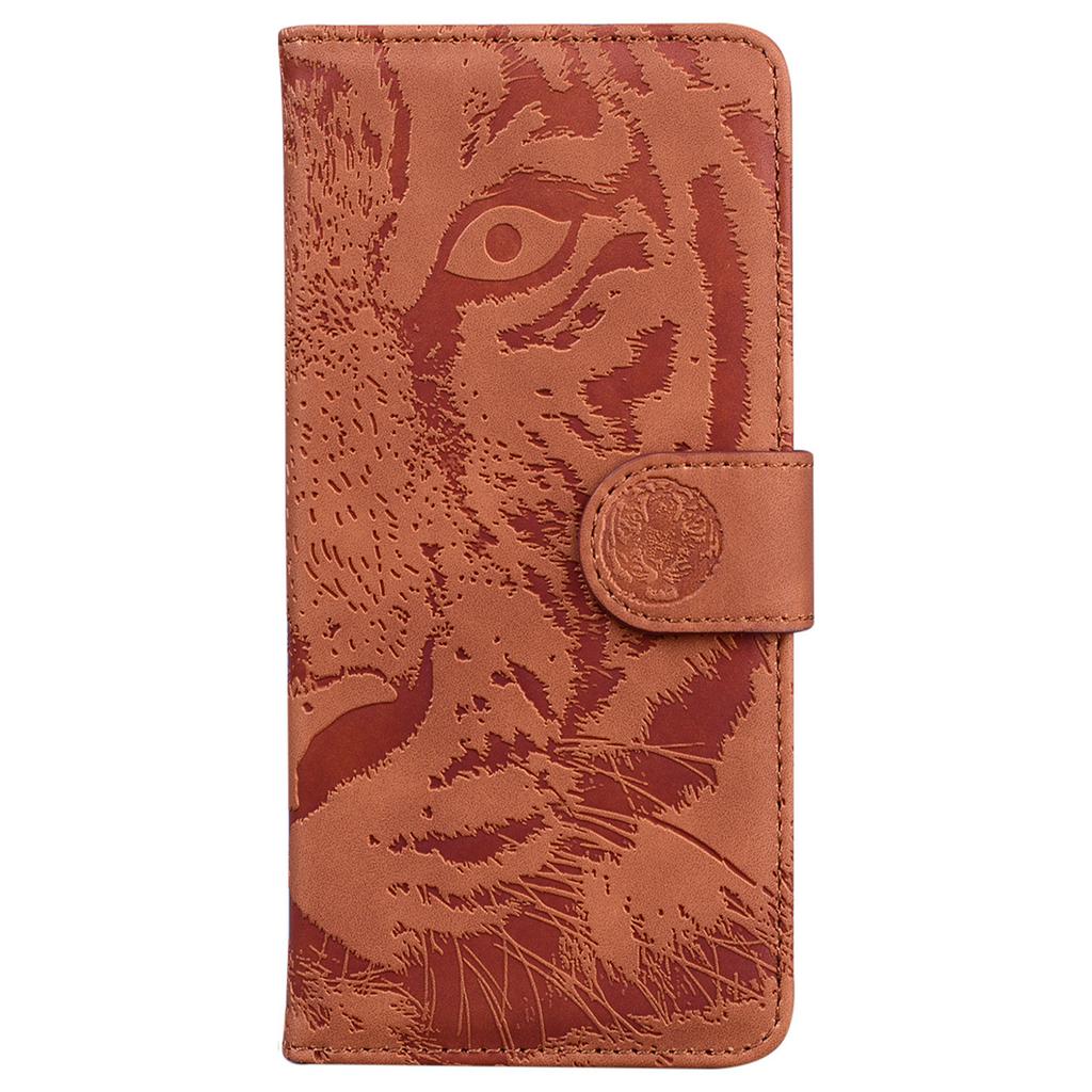 For Motorola Edge 50 Ultra 5G/Moto X50 Ultra 5G Case Tiger Imprint PU Leather Flip Phone Cover