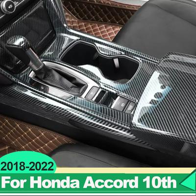 Pour Honda Accord 10ème X 2018- Panneau de Commande de Vitesse en ABS Porte-Gobelet Cadre Cache Garniture Moulures Intérieures Accessoires
