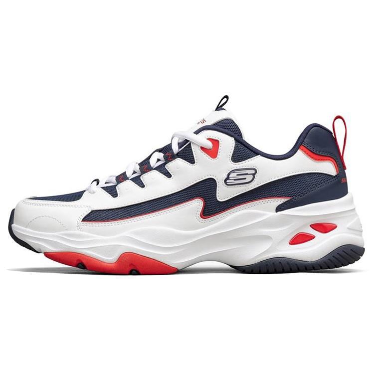 Skechers D Lites 4.0 Low-Top Running Shoes White/Blue/Red Men s 894006-WNVR EU 43