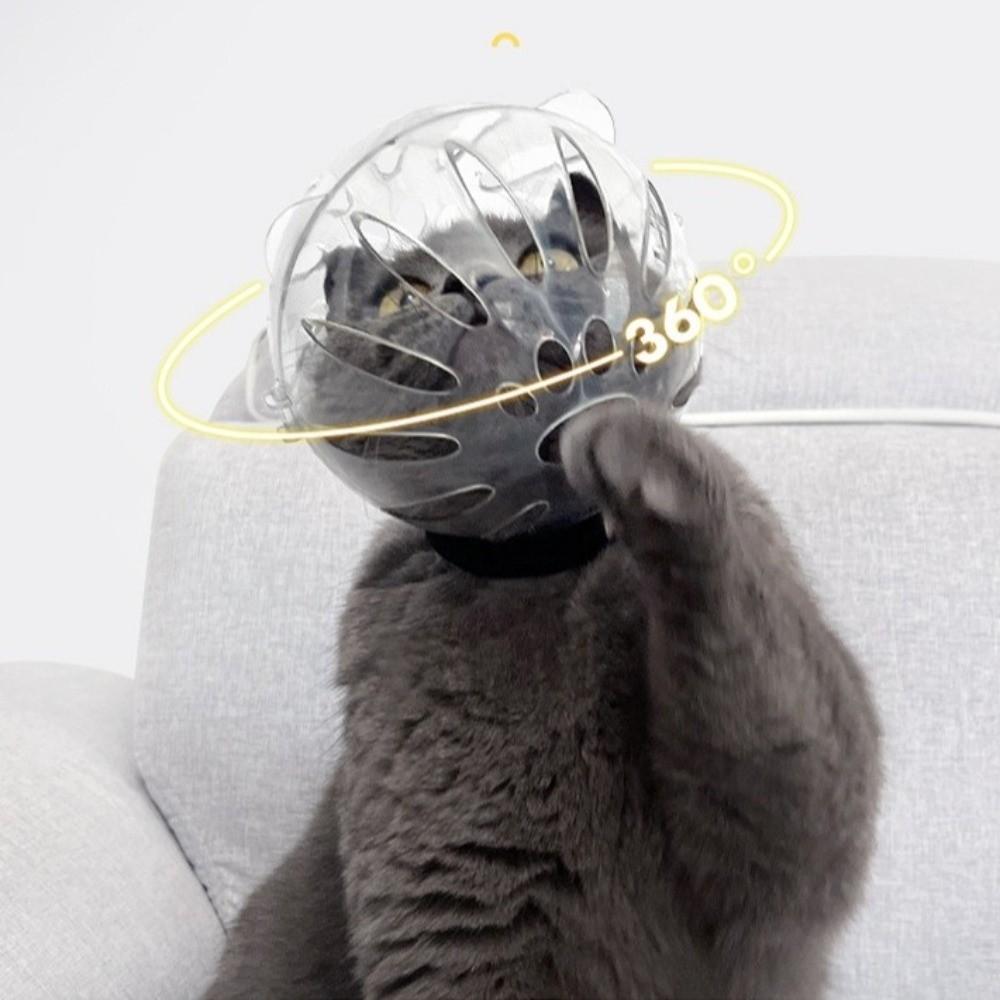 Sturdy Cat Head Cover Ball-shaped Pet Protective Helmet Paw Cover Anti-bite Mask  Prevent Licking