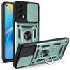 For OPPO A74 A54 4G 5G Case Slide Camera Shockproof Armor Case For OPPO A57 A77 A55 A58  Car Magnetic Holder Ring Protect Cover