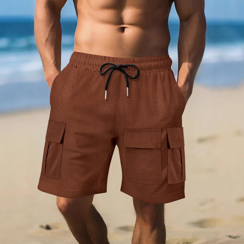 Pantaloncini Cargo Atletici Estivi da Uomo, Pantaloncini da Allenamento Multi-Tasche, Pantaloncini Casual Sportivi da Palestra al Ginocchio