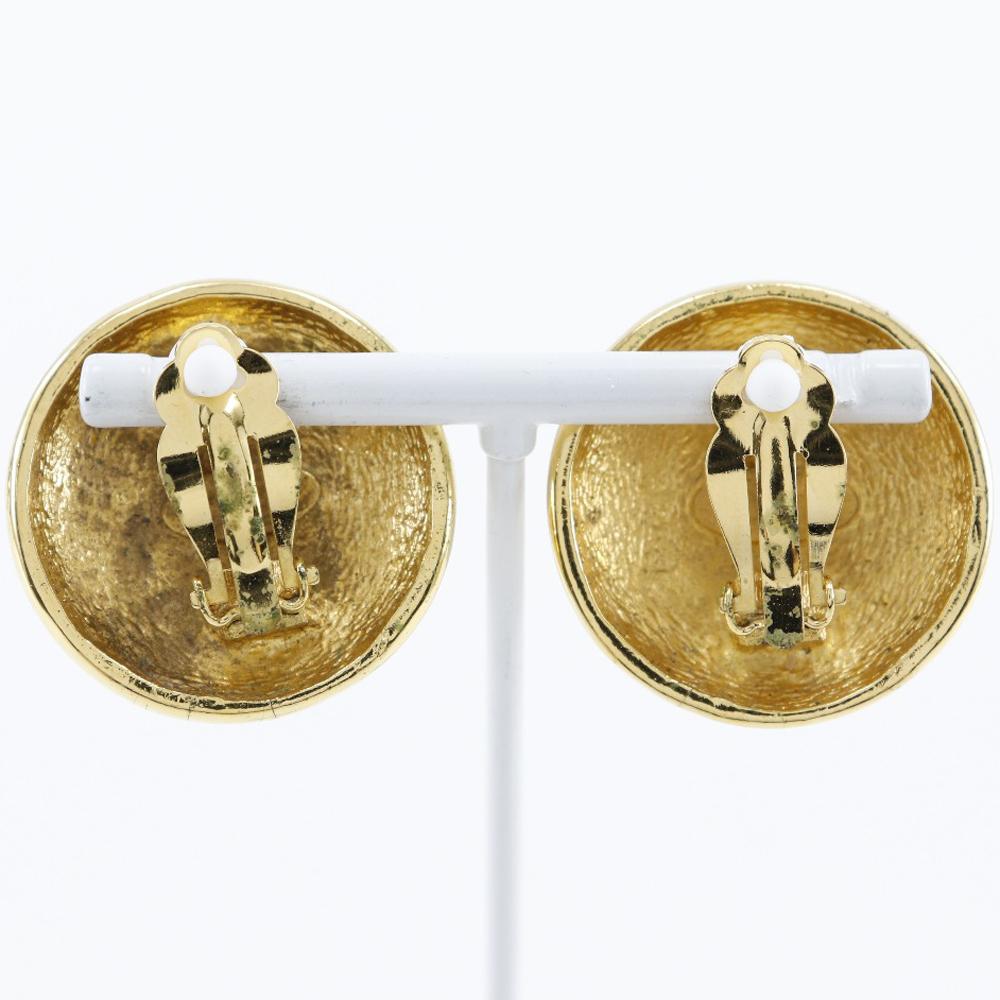 Chanel COCO Mark Earring Plated Gold 30g Women Used