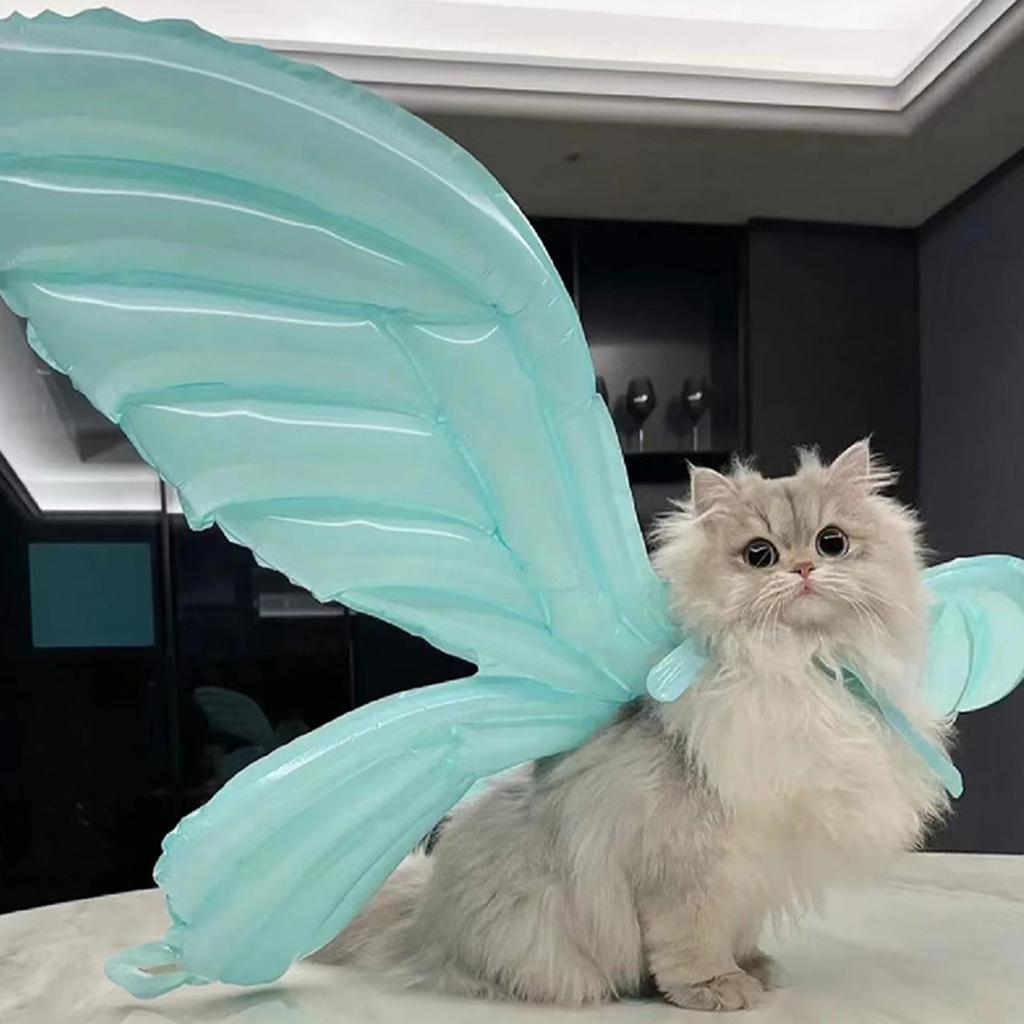 Butterfly Wing for Dog Cat Halloween Costume Festival Dress Up Photo Props Costume Balloon Wing Pretend Playing