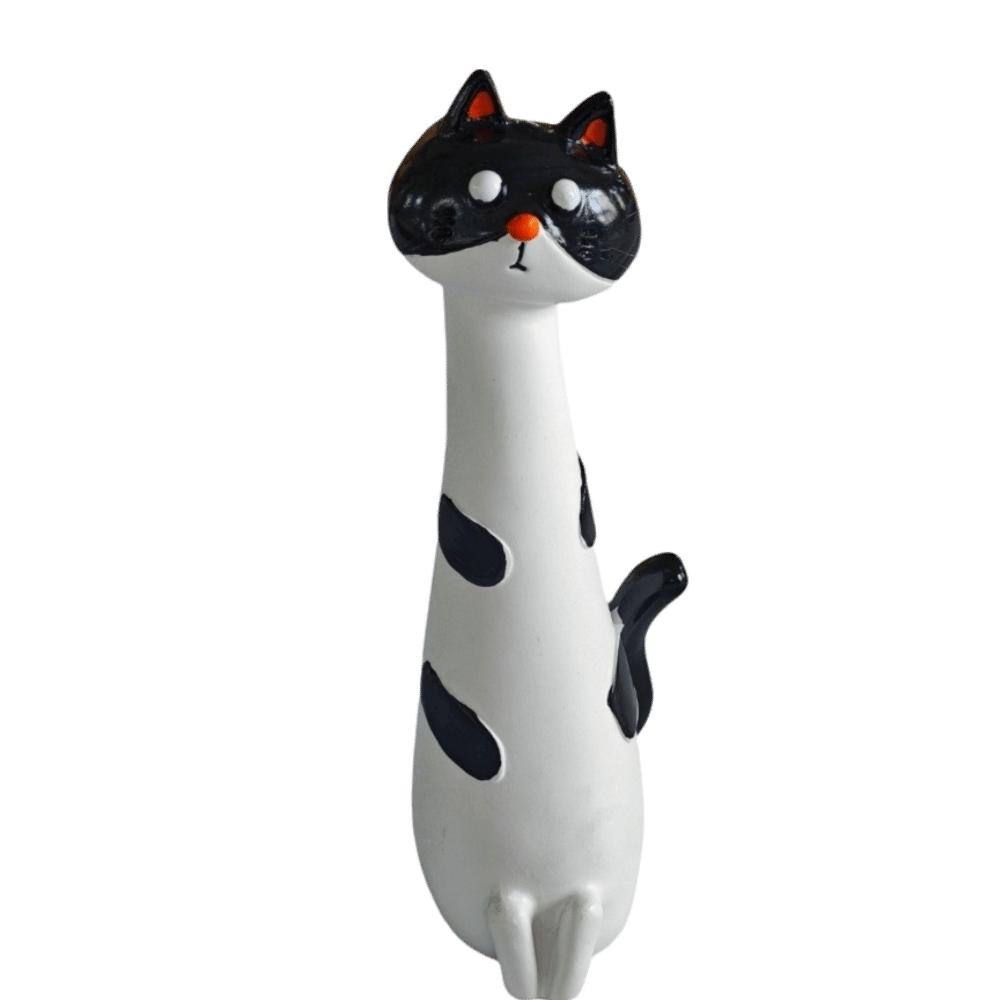 Resin Cat Vase Planter White Color Resin Cat Vase Boho Desktop Flower Pot For Cat Lovers