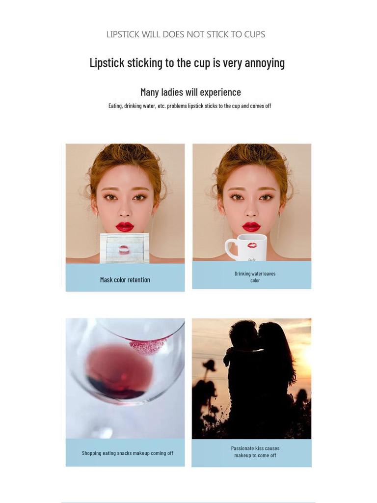 Cinnamon Milk Tea Non-Fading Waterproof Lipstick: Non-Stick, Bare Face Friendly, Instant Delivery