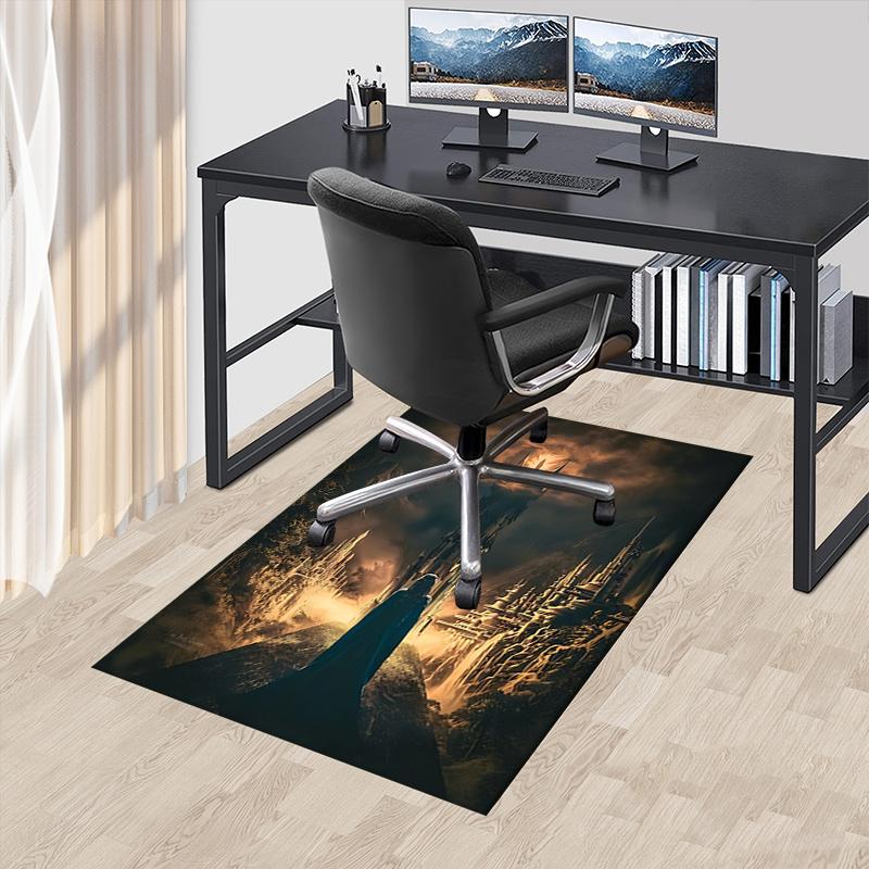 

Middle-earth,Tower of Orthanc Polyester Office Carpet Chair Mats, Home Decor Dormitory Floor Protector with Anti-Skid Backing, Large Area Co 60cm by 90cm