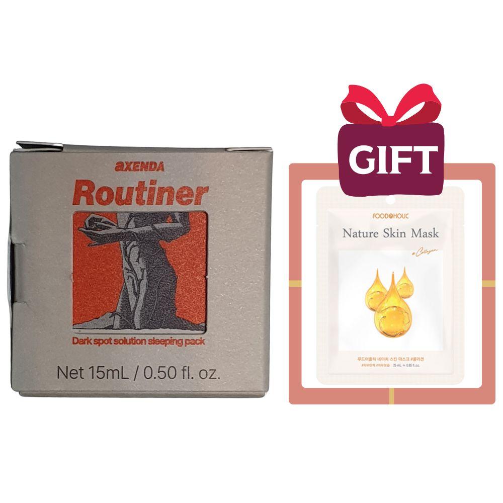 AXENDA Routiner 15ml - Bálsamo Aceite Nocturno Peeling y Rejuvenecedor con AHA, BHA, PHA, MC-PhytoDNA® y D-Phytogen brown