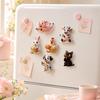 6pcs Rabbit Dog Cat Fridge Magnets Acrylic Fridge Decor Cartoon Animal Magnets  Home Decor