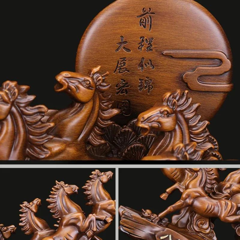 1PC Resin Steed Ornaments - Feng Shui Inspired Chinese Style Statue for Living Room Home Decor Housewarming Gift