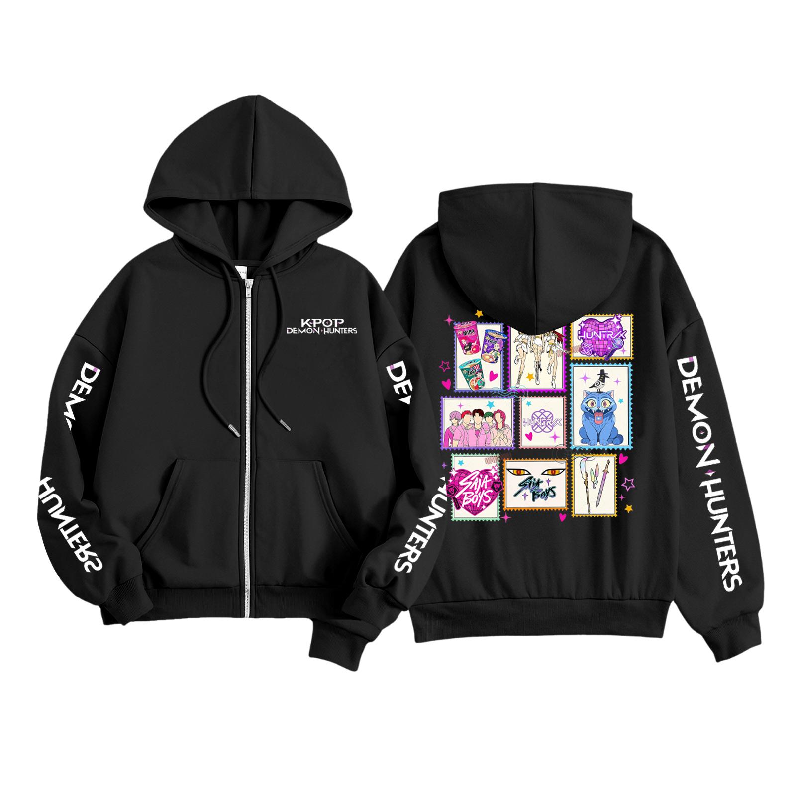 

Детская мода Женская легкая толстовка с длинным рукавом на молнии Толстовка с принтом и карманами 120