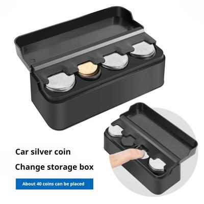 Car Coin Box Convenient Car Change Holder Organizer Compact Durable Coin Storage Container for Auto Home