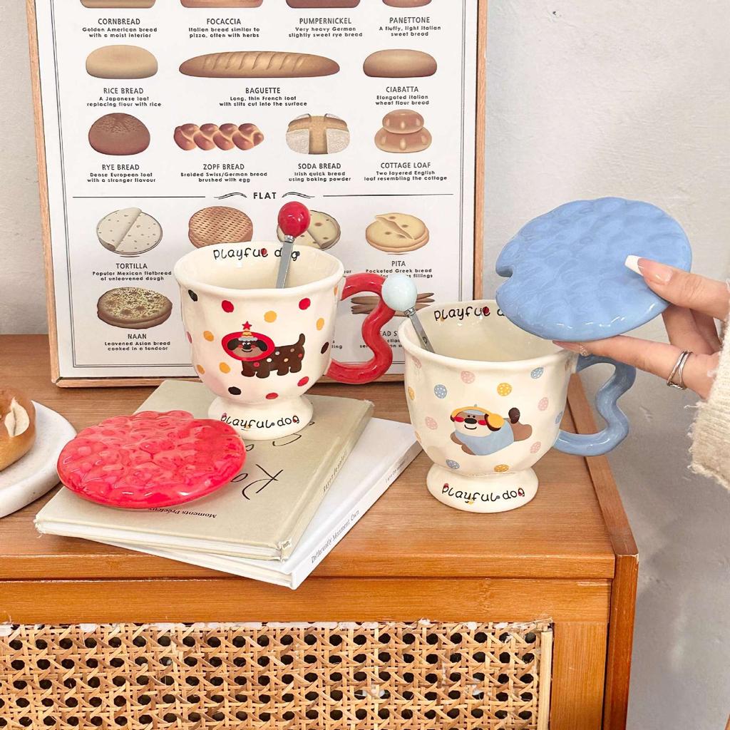 Welpentasse Kelch Keramiktasse Wasserkelch Mädchen Tasse Büro Kaffee Frühstückstasse