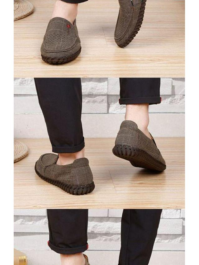 Men's Plus Size Breathable Slip-On Mesh Shoes with Non-Slip Sole