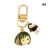 Chihiros Reise ins Zauberland, Cartoon-Anime-Figuren, kreativer Metall-Schlüsselanhänger, kein Gesicht, Mann, süßer Schlüsselanhänger, Taschenanhänger, Charms, Autoschlüsselring-Zubehör