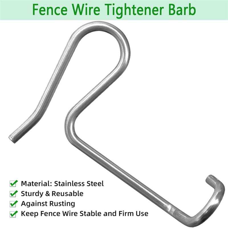 A95I-For Wire Fence Tensioner 20 PCS 1/4In Fence For Wire Tightener For Farm Garden Barbed Fencing Installation