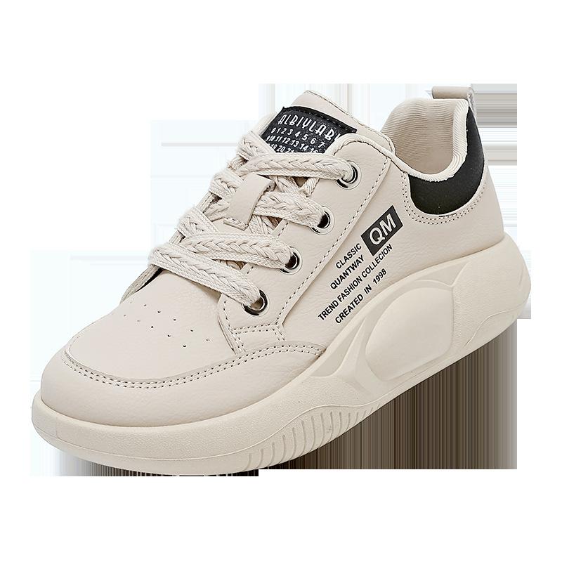 

2025 spring little white shoes women s shoes new Korean version student platform heightening board shoes casual shoes mother Forrest Gump shoes 35 чёрный