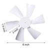 6" Replacement White RV Vent Fan Blade With 12V D-Shaft Motor, Compatible With Heng'S, Elixir, Ventline, Jensen