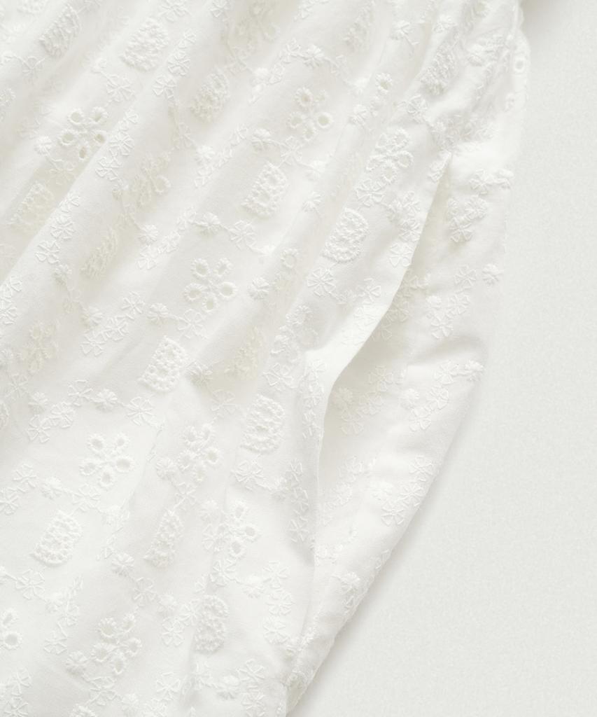 Deobanes Flower Eyelet Sleeveless Dress_White