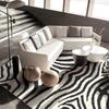 Zebra Black White Striped Area Rug Luxury Artistic Living Room Carpet Soft Comfortable Bedroom Floor Mat Decorative