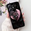 For Infinix Hot 30 5G Elegant Butterfly Cat Printed Phone Case For Infinix Hot30 5G X6832 Black Silicone Soft TPU Cases Bumpers