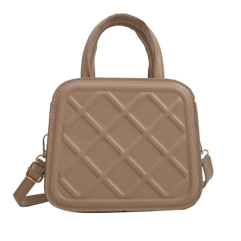 

Ромбоподібна сумка на плече з іноземним стилем, нова текстура 2024, трендова, з популярною портативною сумкою-месенджером у вигляді печива для жінок хакі