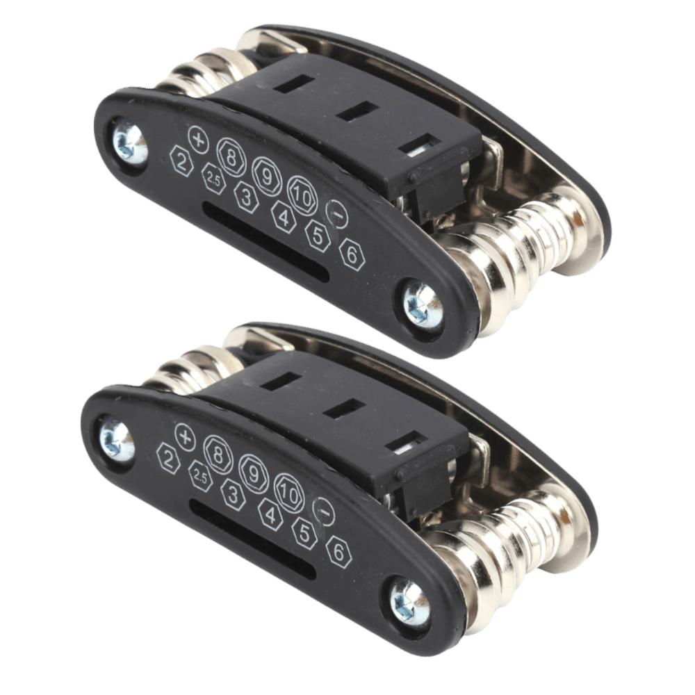 2PCS Black Guitar Multi-Tool Folding Allen Wrenches Combination Repair Tool  Guitar Care
