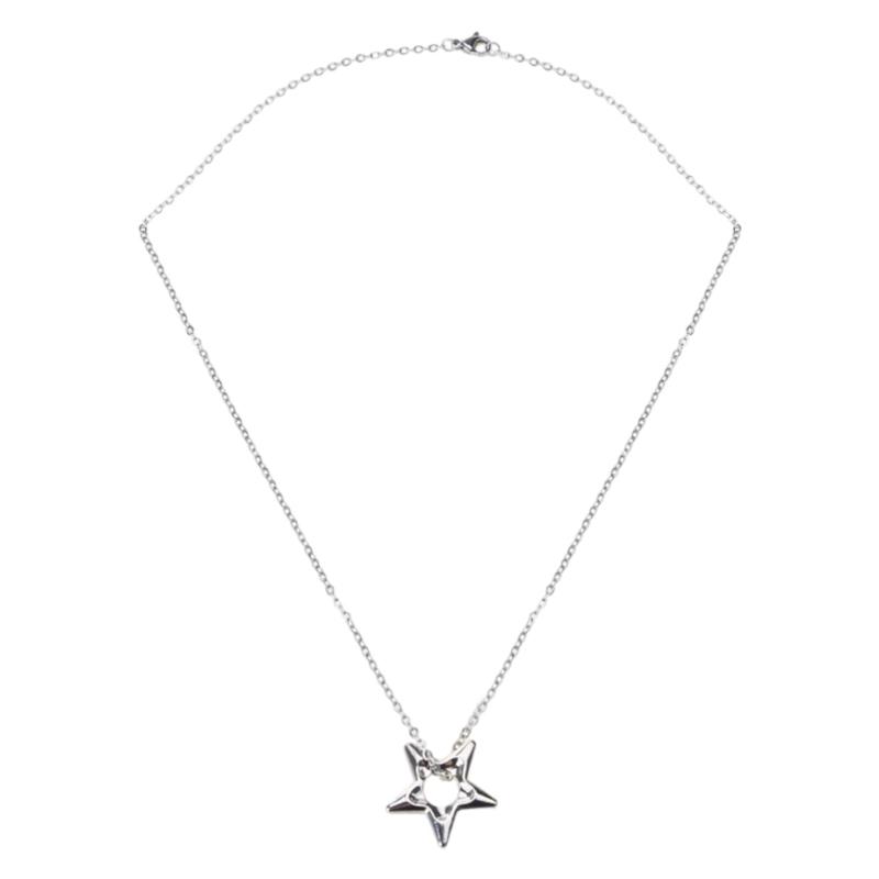 Модный тренд Легкая роскошь Нишевый сенс Ключичная цепочка Темперамент Простой Холодный ветер Пятиконечная звезда Полая подвеска 1