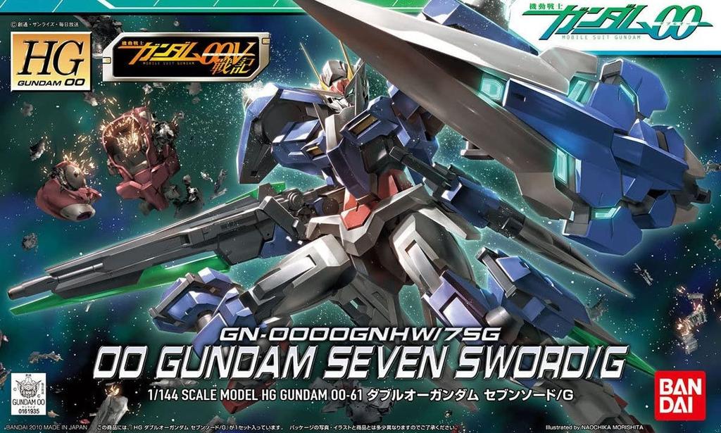HG 00 Gundam Seven Suit Gundam 1/144 GN-0000GNHW/7SG Sword/G (Mobile 00)