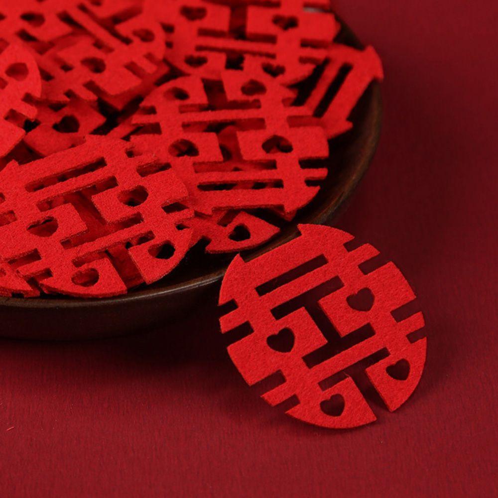 

Dish Double Happiness DIY Party Supplies Love Stickers Happy Characters Marriage Room Decoration Style3