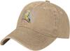 Pale Yellow Budgie Bird Picture Baseball Cap Washed Denim Casual Adjustable Hat for Men Women