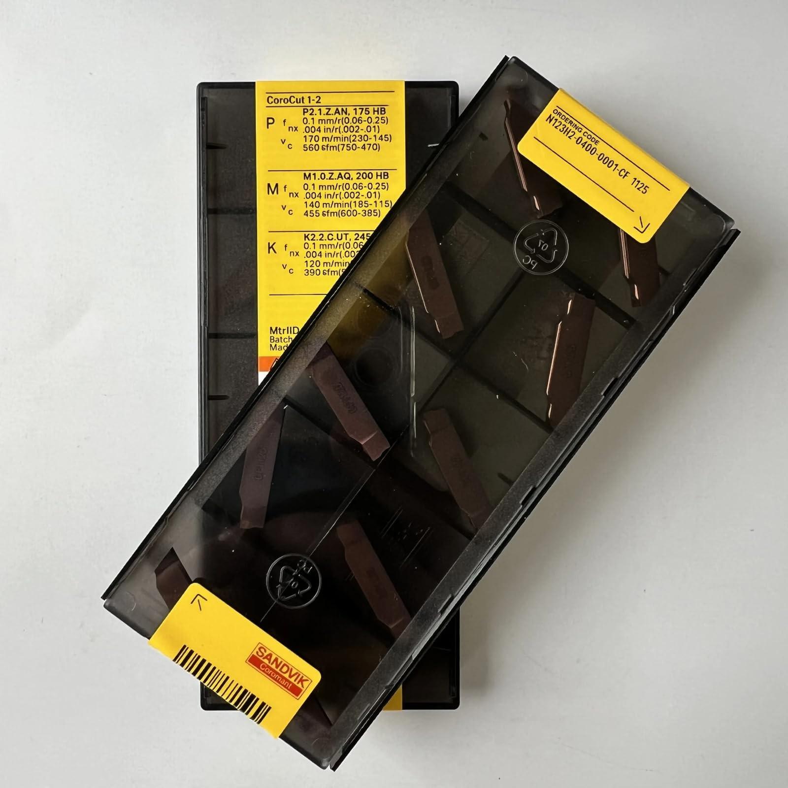 

Original Sandvik / N123H2-0400-0001-CF 1125 / CNC lathe carbide blade 10 Pcs