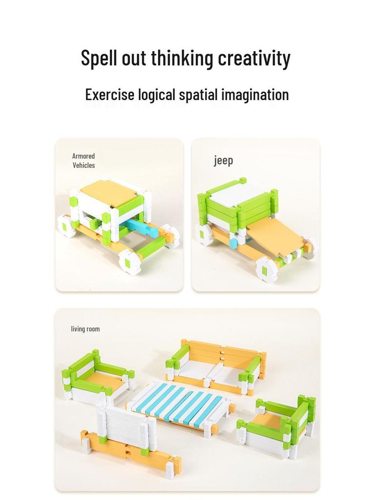 Children's Creative Wooden House Building Blocks DIY Toy