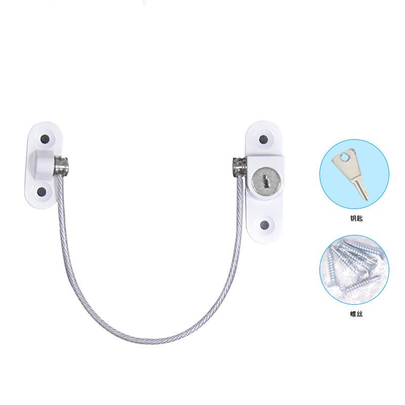 1pc Child Safety Lock Baby Care Window Lock Stainless Steel Cable Use Screws To Fix Baby Safety Accessories Security Protection