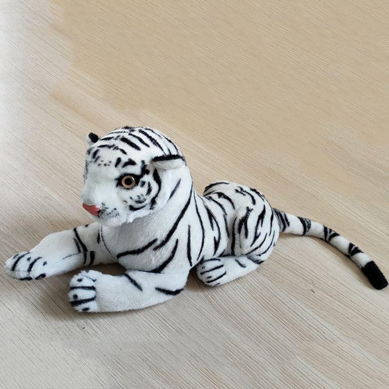 Large Tiger Plush Animal Realistic30cm White Tiger Hairy Stuffed Toy Gift Xmas