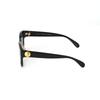 Gucci Logo Print Irregular Shape Sunglasses Unisex Sunglasses Black GG1409SK-001-55