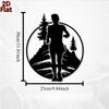 1pc Modern Iron Runner Wall Art Weatherproof Athletic Statue for Outdoor Fence Garage Yard Christmas Gift