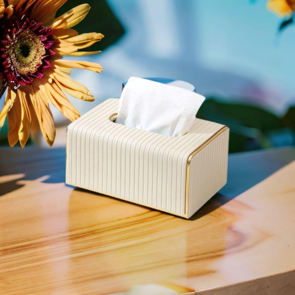 High Quality Streak Tissue Box Exquisite Paper Storage Container Modern Napkin Holder Living Room