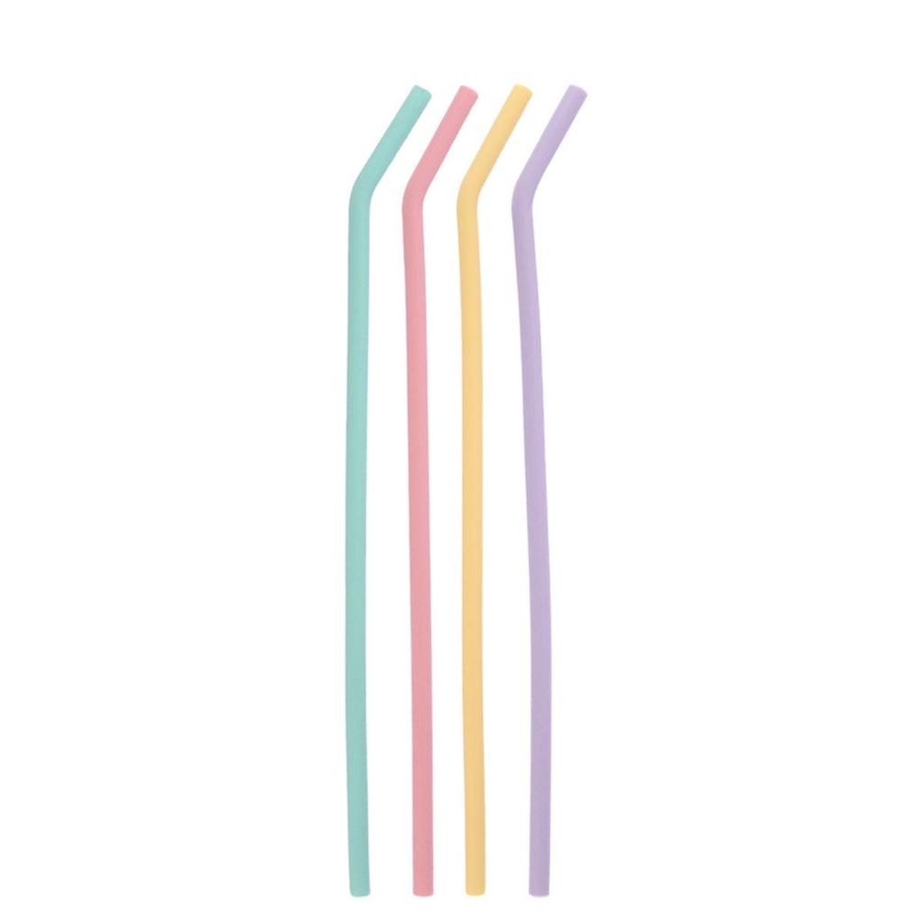 Food-Grade Silicone Reusable Straw Set, High-Temperature Resistant