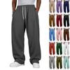 Pánské volné ležérní tepláky Elastický pas Stahovací šňůrka Sportovní kalhoty