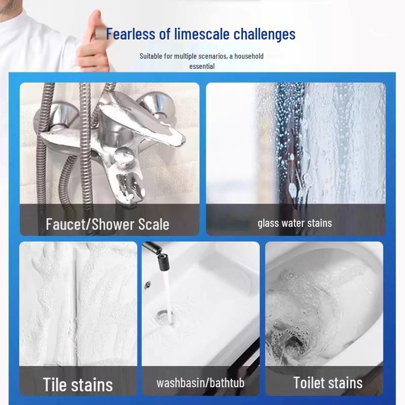 High-Concentration Oxalic Acid Cleaner for Tiles & Toilets - Powerful Descaler & Stain Remover for Bathrooms