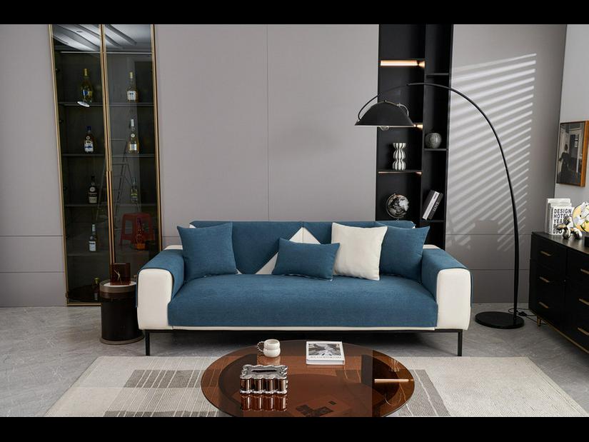 Gray Chenille Non-Slip Sofa Cushions and Backrests for All Seasons