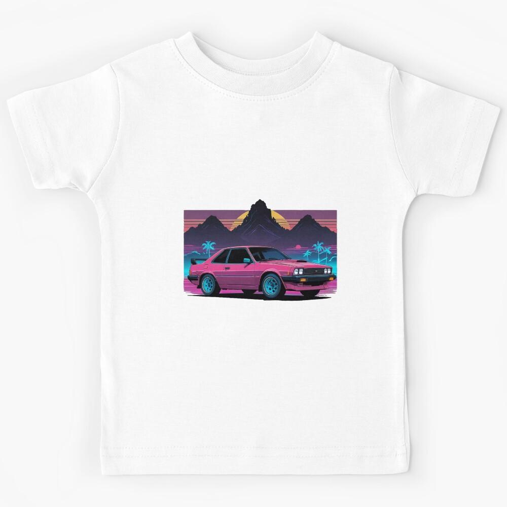 80 s Synthwave Car Graphic Kids T-Shirt 160