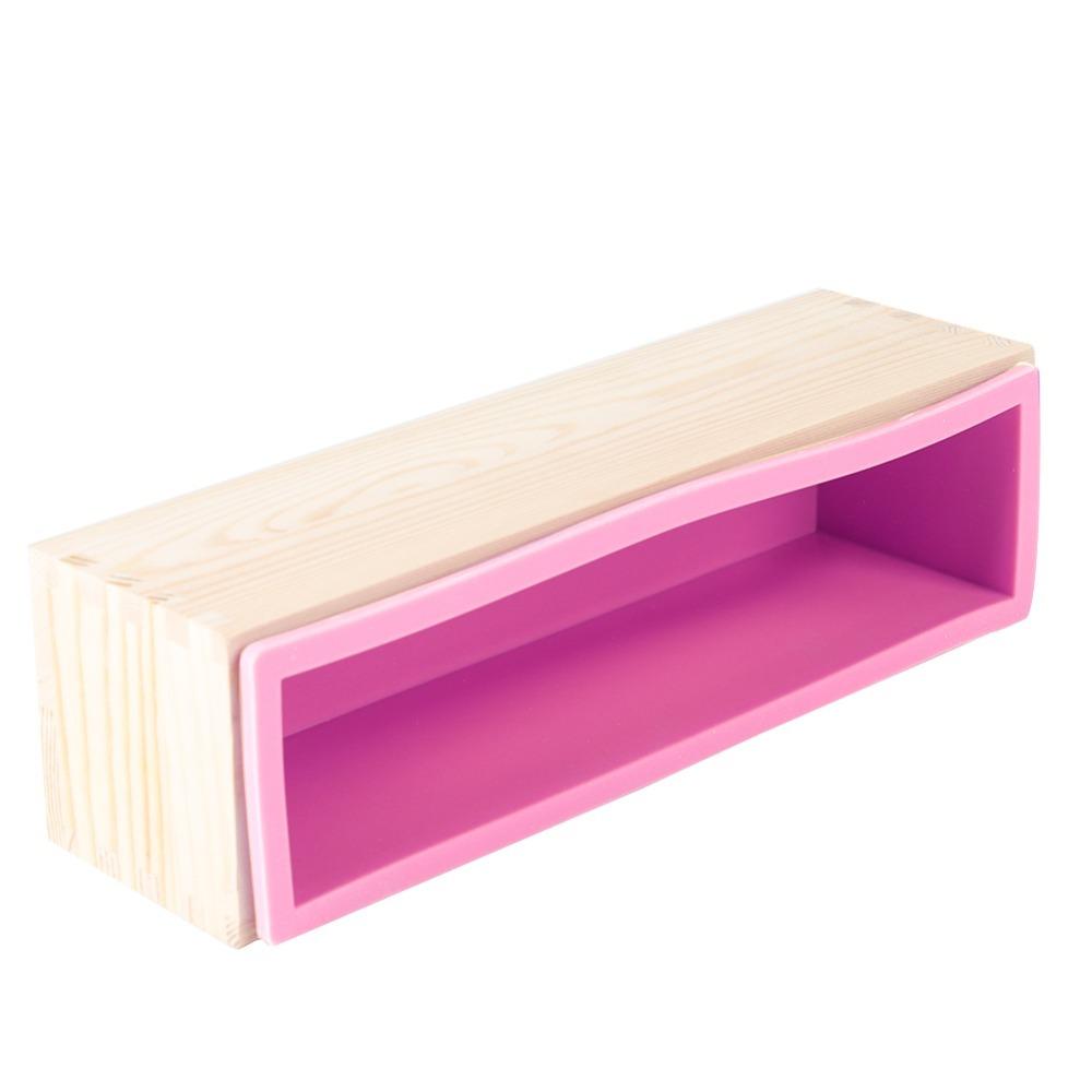 900ML Silicone Soap Mold Rectangular DIY Tool Craft Soap Baking Cake Mold  Baking Cake розовый