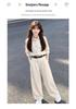 2026 New Girls' Korean Style Suit Set: Mid-Sleeve Shirt & Wide-Leg Pants for Summer