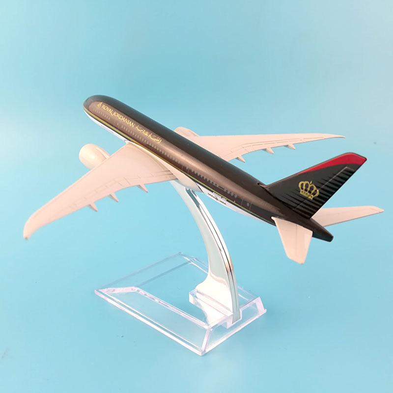 1 Satz Diecast Metall 1/400 Maßstab Flugzeuge 16Cm Jordanian Airlines Royal 787 Legierungsflugzeugmodell Flugzeug