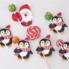 Claus Cartoon Snowman Xmas Gift Paper Card Packaging Bag Lollipop Cards Lollipop Package Decor